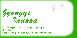 gyongyi kruppa business card